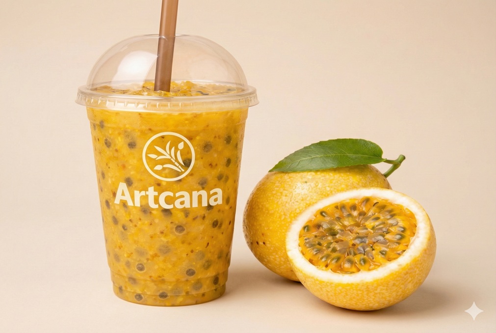 Caldo de cana com maracujá