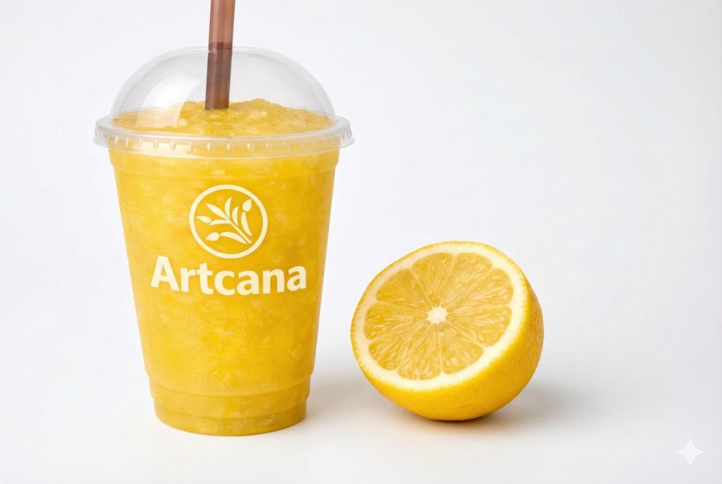 Caldo de cana com limão siciliano